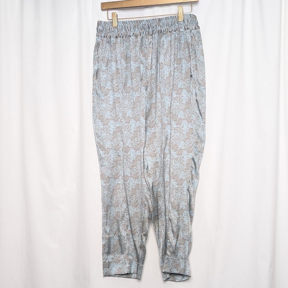 Tucker Julia Pant Blue Moss Lace in Silk Stretch Charmeuse